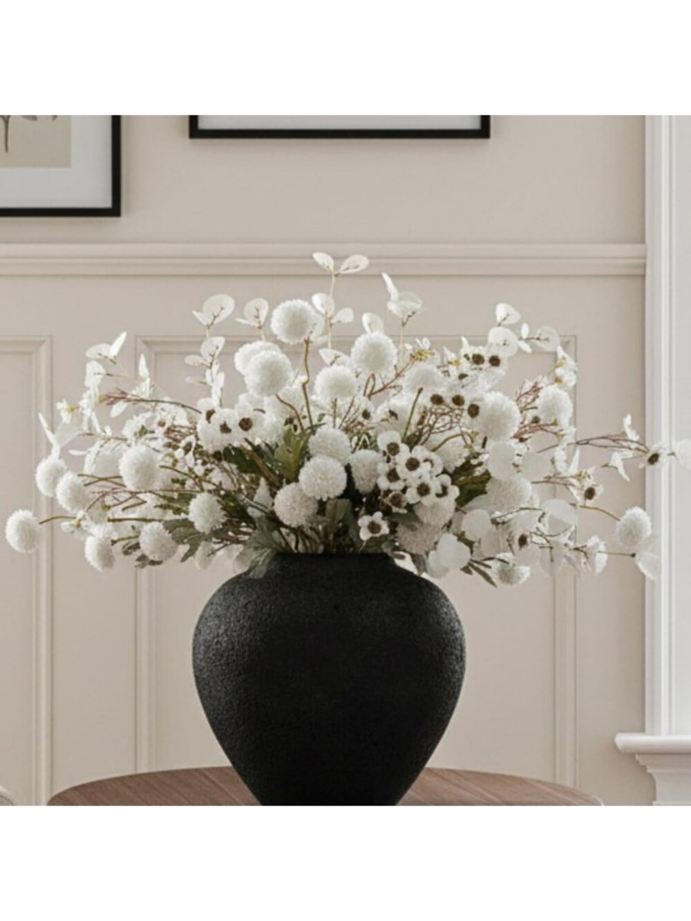 20pcs White Faux Flowers Bulk for Table Centerpiece, Realistic Decor, Wedding